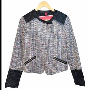 Collection By Bernardo Tweed Black Multi Color Career Blazer Jacket size Medium